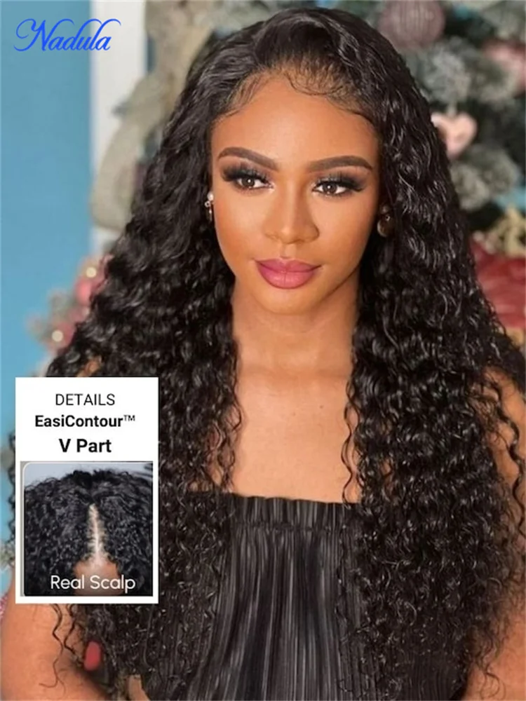 Nadula EasiContour™ V Part Wig Human Hair Jerry Curly Real
