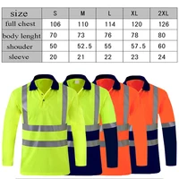 Long Sleeve Quick Dry Reflective Polo for Night Work