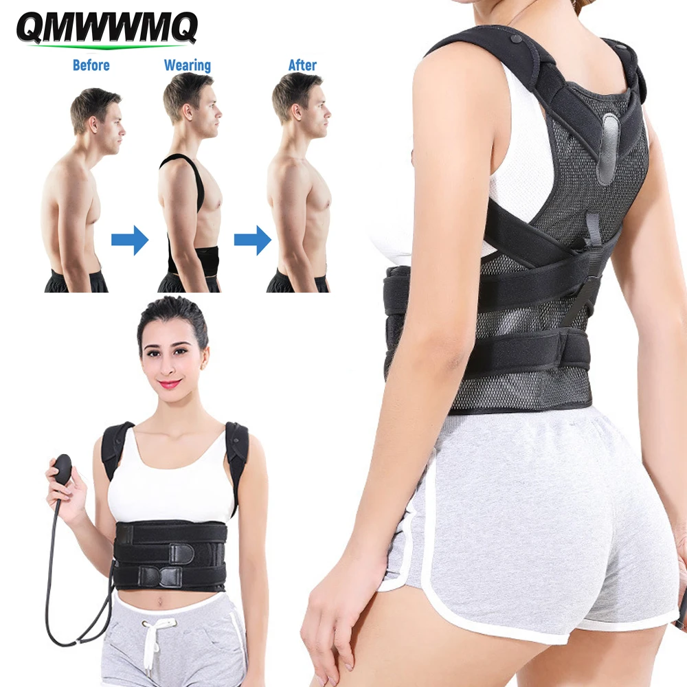 

1Set Inflatable Back Posture Corrector and Inflatable Waist Support Brace Improve Bad Posture & Pain Relief for Women and Men