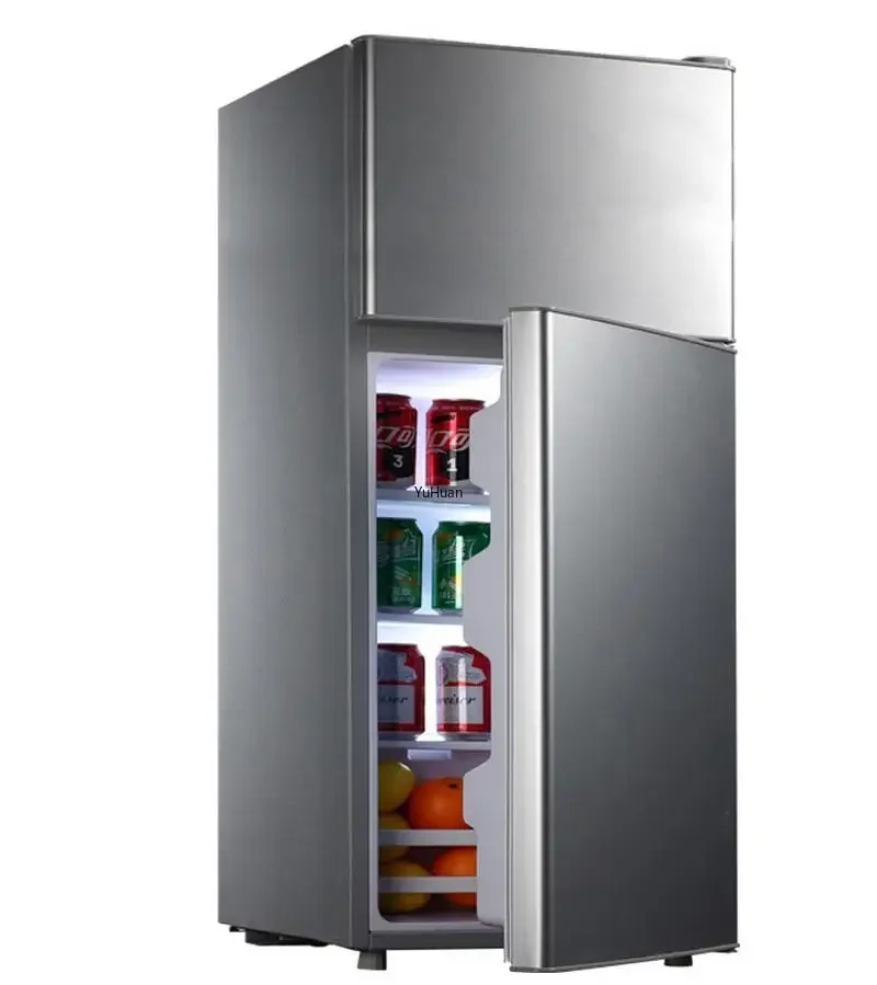 Energy-saving Refrigerator Double Door Air-cooled Frost-free 138L Upgrade Electric Refrigerator Freezer for Commercial Household