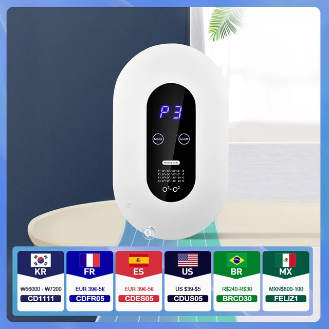 Air Purifier Negative Ion Ozone Generator Sterilize Smart Formaldehyde Deaerator Kitchen Toilet Deodorant Pet Room Deodorizer 1