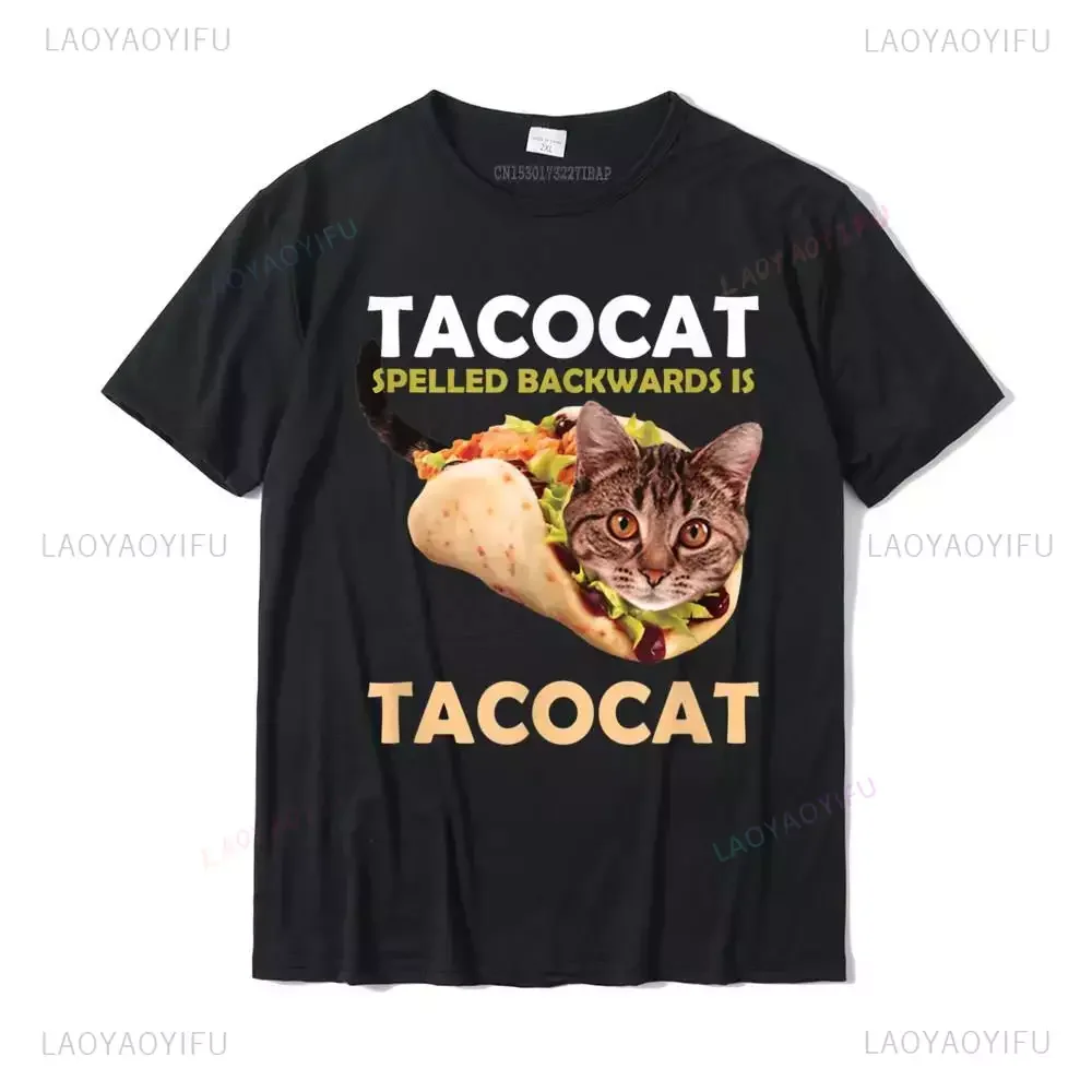 Комикс и Милая футболка Tacocat Taco с вырезами на спине, футболки, Новое поступление, семейный Топ, футболка