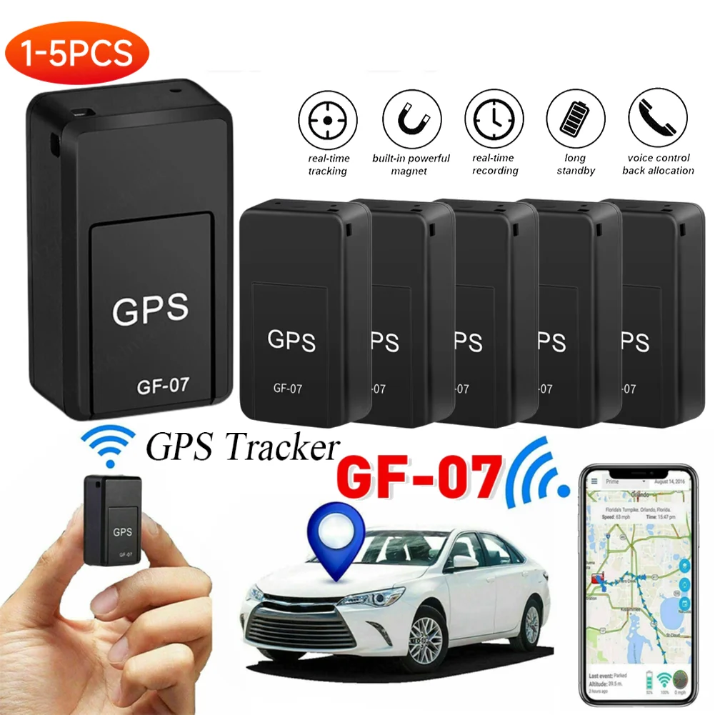 Smart Tracker 5-1PCS GF-07 GPS Mini Magnetic Car Real Time Tracking Anti Mount SIM Message Positioner Car/Kids/Pet