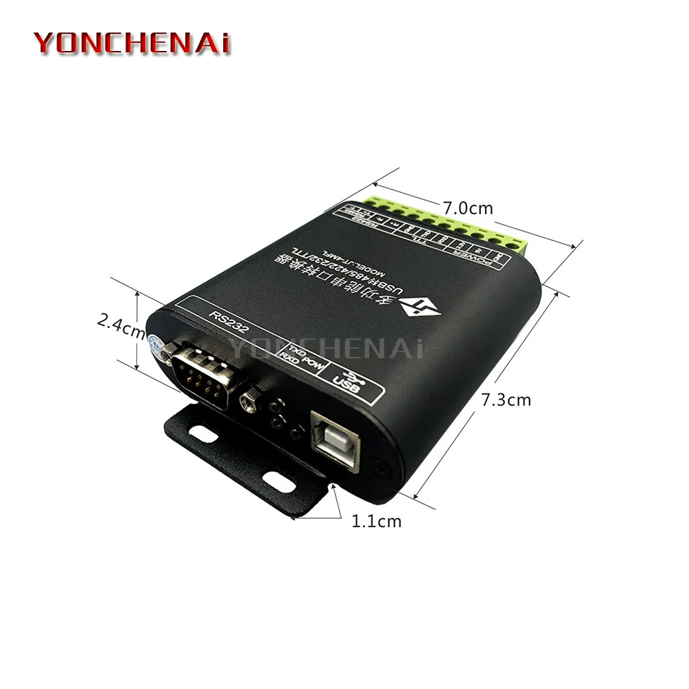 High-speed isolated usb to 485 422 232 TTL baud rate up to 12Mbps industrial-grade serial port converter max31865 high precision isolated temperature collector pt100 serial port output upper computer software debugging 200℃ to 650℃