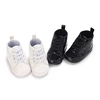 Spring and Autumn Newborn Black Shiny Leather High Top Walking Shoes for Leisure and Versatile First Step Walking Shoes 3