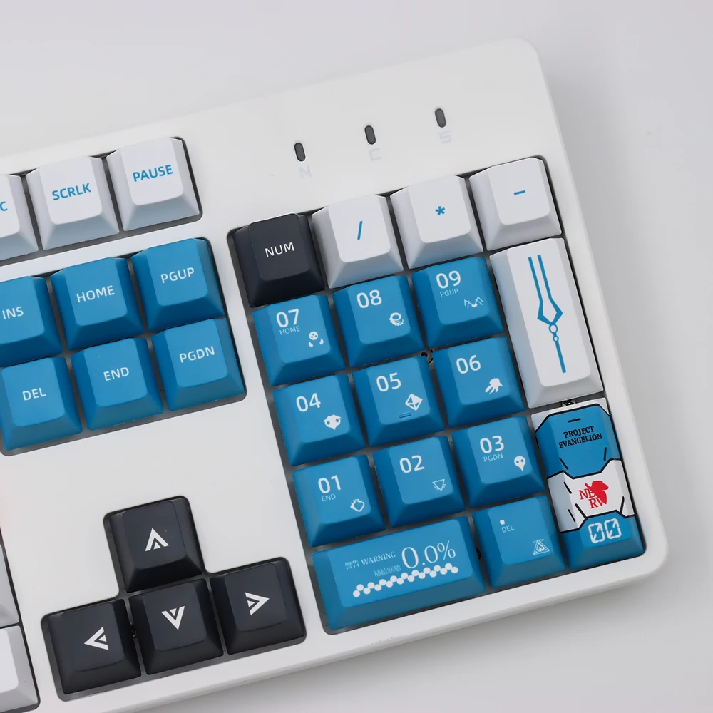 Chaves Conjunto Eva 00 Tema Keycaps Pbt Tintura Sub Tampões Chave para mx Switch Teclado Mecânico Cherry Xda Perfil Keycap 134 - Imagem 6