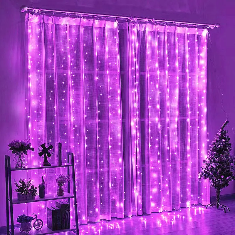 thumbnail image 1 of 3/4/6M Garland Curtain for Room Wedding 2024 Christmas Lights Decorations Curtains For Home Festoon Led Light Decor Fairy Lights, 1 of 5