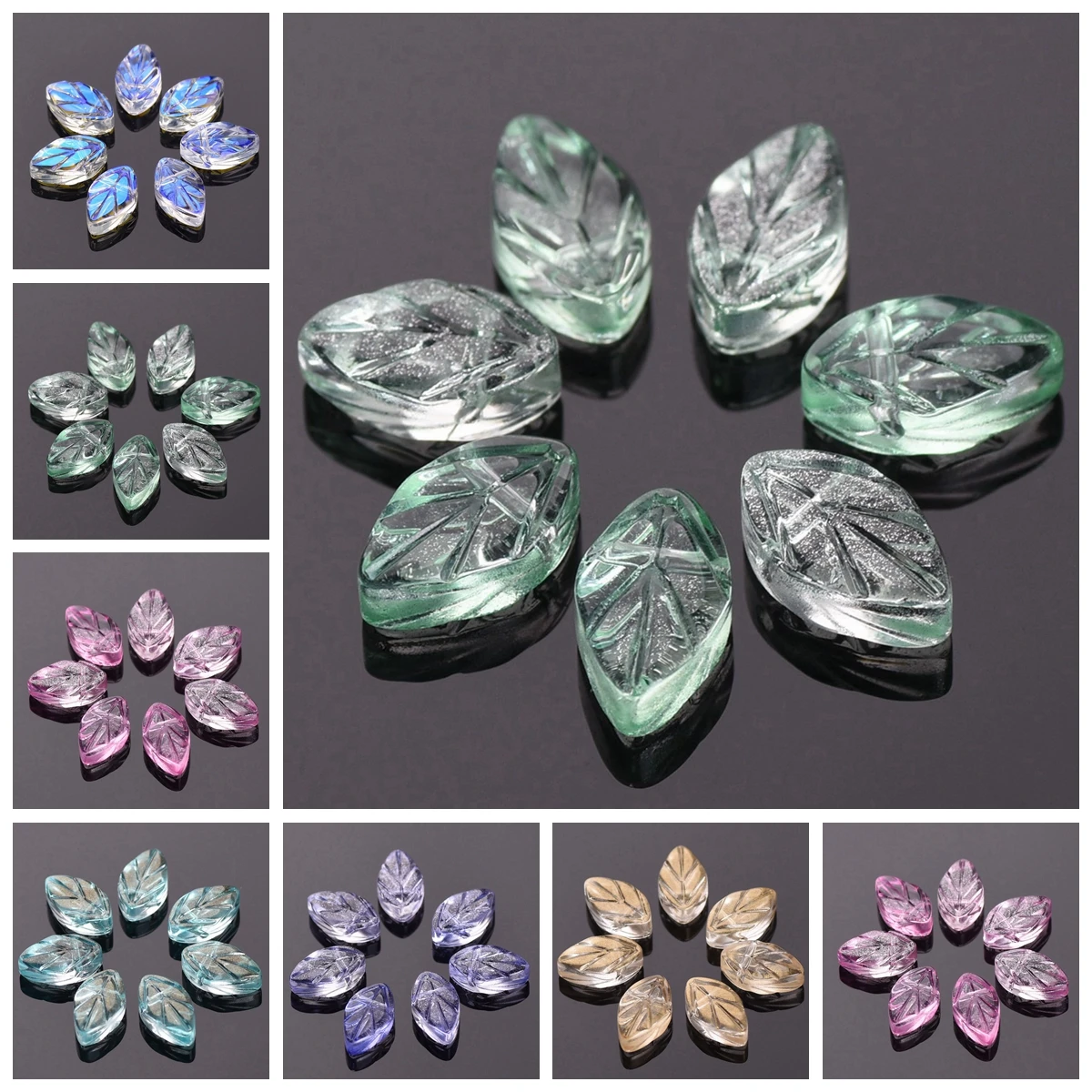 20pcs 11x7mm Oval Leaf Shape Crystal Glass Loose Crafts Beads Top Drilled Pendants for Earring Jewelry Making DIY Craft Findings 10pcs heart mini charms green crystal lovely pendants for jewelry making diy earring necklace handmade crafts supplies wholesale