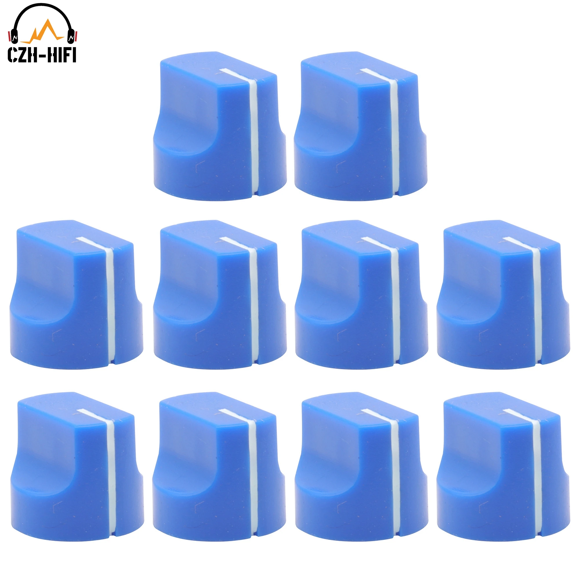 10 stücke 16x14,5mm ABS Kunststoff Set Zeiger Knopf taste Für Gitarre BASS AMP Effekt Pedal Box Radio schrank Lautsprecher 6,0mm Messing Loch – Detail 9