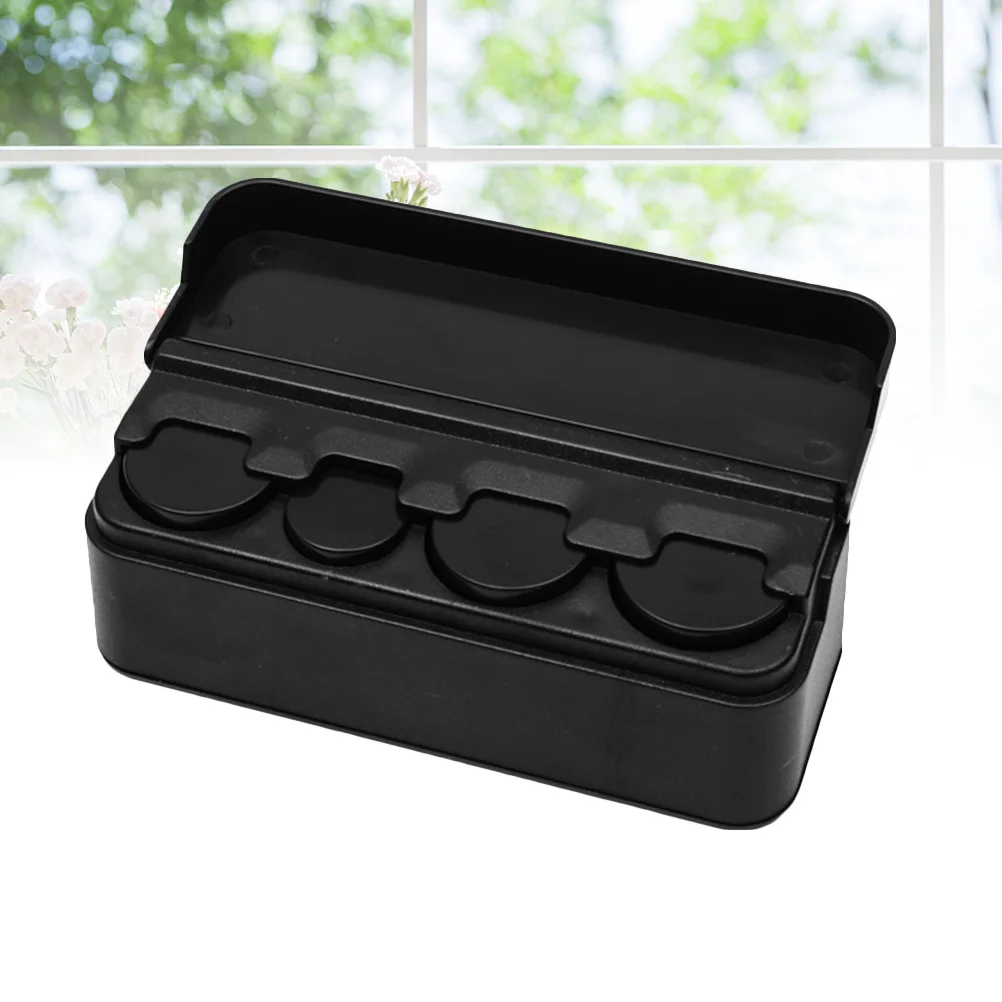 

Plastic On-board Coin Box Euro Coin Dispenser Storage Coins Purse Wallet Holders Storage Box (Black)