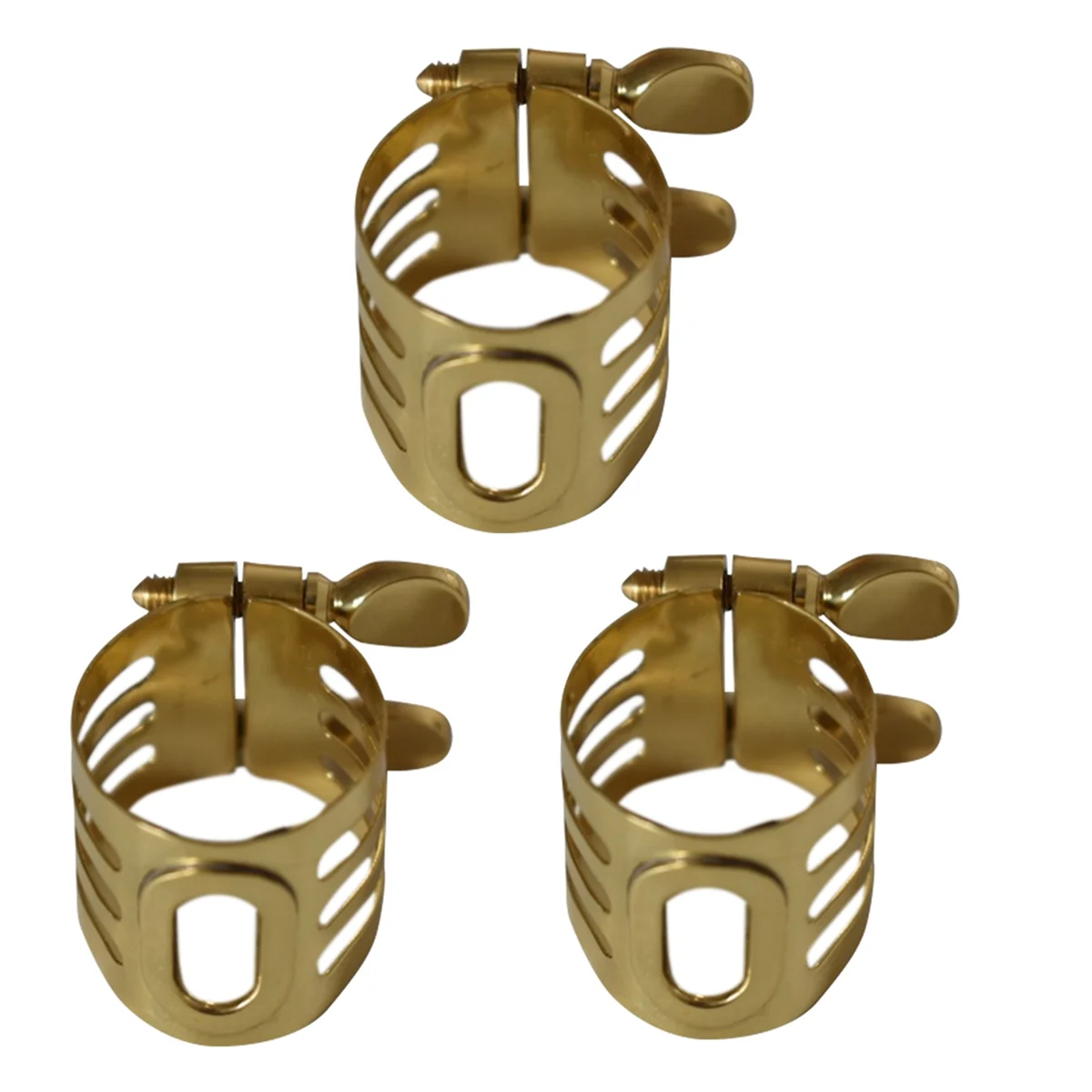 BAAU 3X Ishimori Alto Saxophone Bakelite Mouthpiece Clamp Clip Musical Instrument Accessories