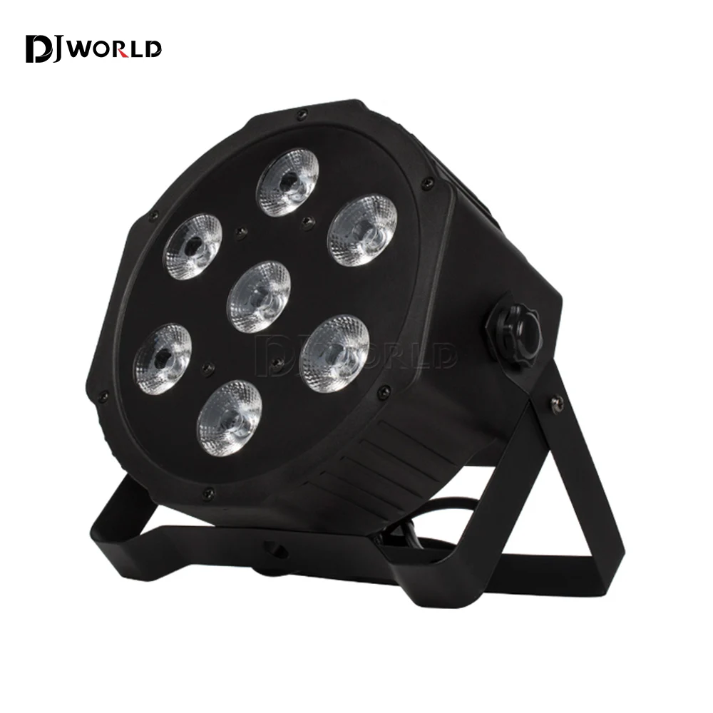 8/10/12PCS LED Par 7X12W 4IN1 RGBW Stage Flat Lighting Christmas Decoration DJ Equipment Disco Lamp Dmx Control