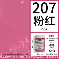 Vibrant Waterproof Matte Acrylic Paint - 300ML for Hand - Painted Wall Art & DIY Graffiti (Pink)