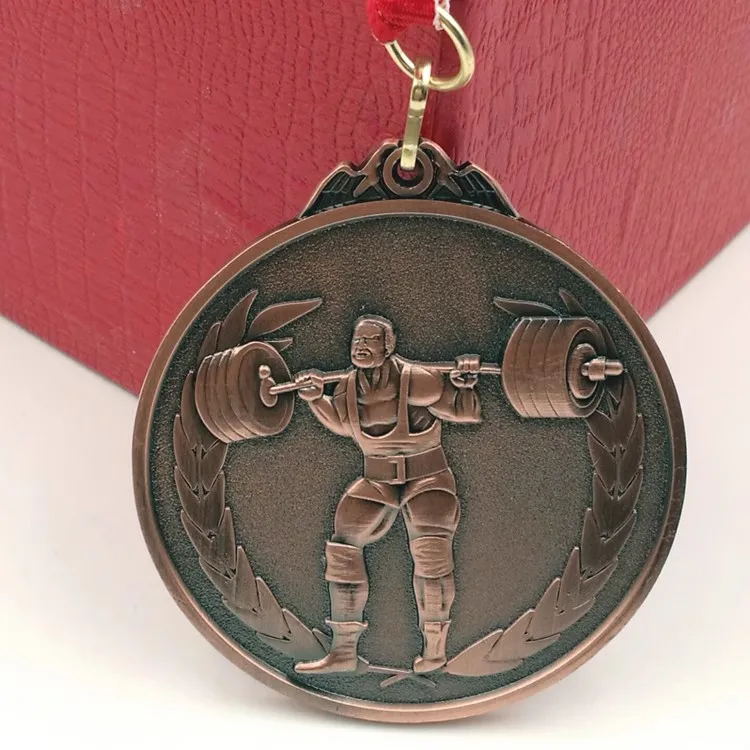 Fitness and Fitness Bodybuilding and weightlifting Medals Gold Color Medal and Silver Color Medal and Branze Color Medal Print f