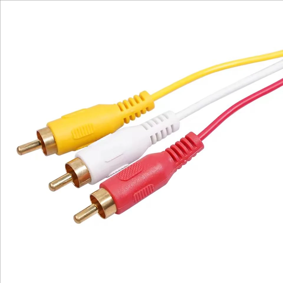 HDMI-compatible to 3RCA Cable 1.5M HDMI 1.4 to AV Cord HD Audio Video Wire