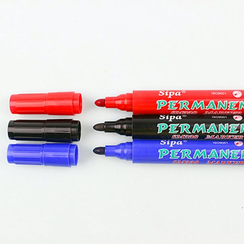 Multi-purpose Thick Black Markers Black Permanent Markers Works on Plastic  Wood Stone Metal Glass for Doodling Marking - AliExpress