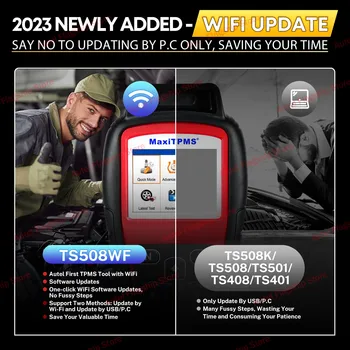 Autel MaxiTPMS TS508WF 4PC MX Sensors Progarmmer TPMS Reset Diagnostic Tool Activate Relearn Sensors Upgraded