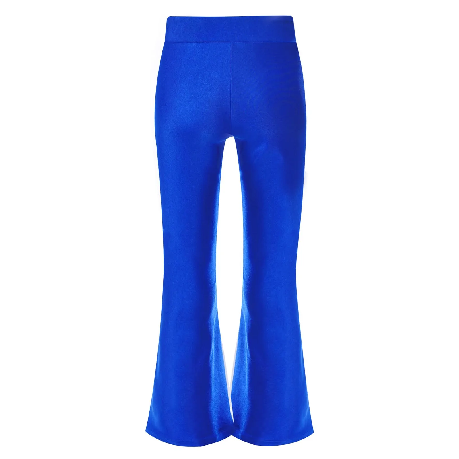 Children's Dance Pants Practice Boys And Girls V-Front Elastic Waistband Slim Latin Dance Jazz Blue Bell Bottom Trousers