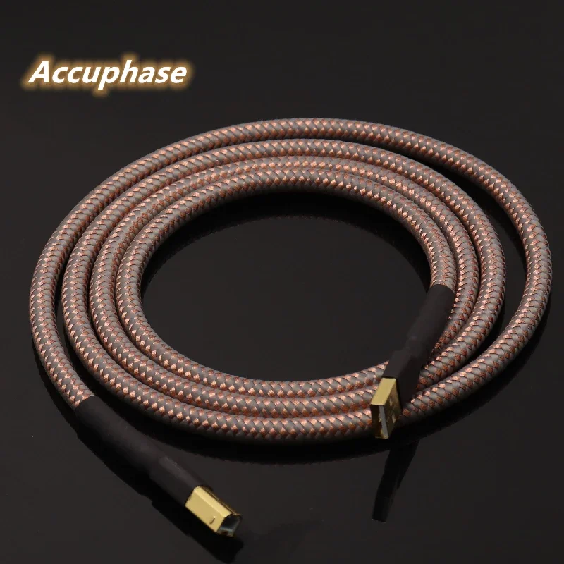 Accuphase USB Hifi Audio Cable Sound Card DAC Decoder USB2.0 Data Cable Flat Port B Square Port audio cable,audio adapter,audio converter adapter,sound card adapter
