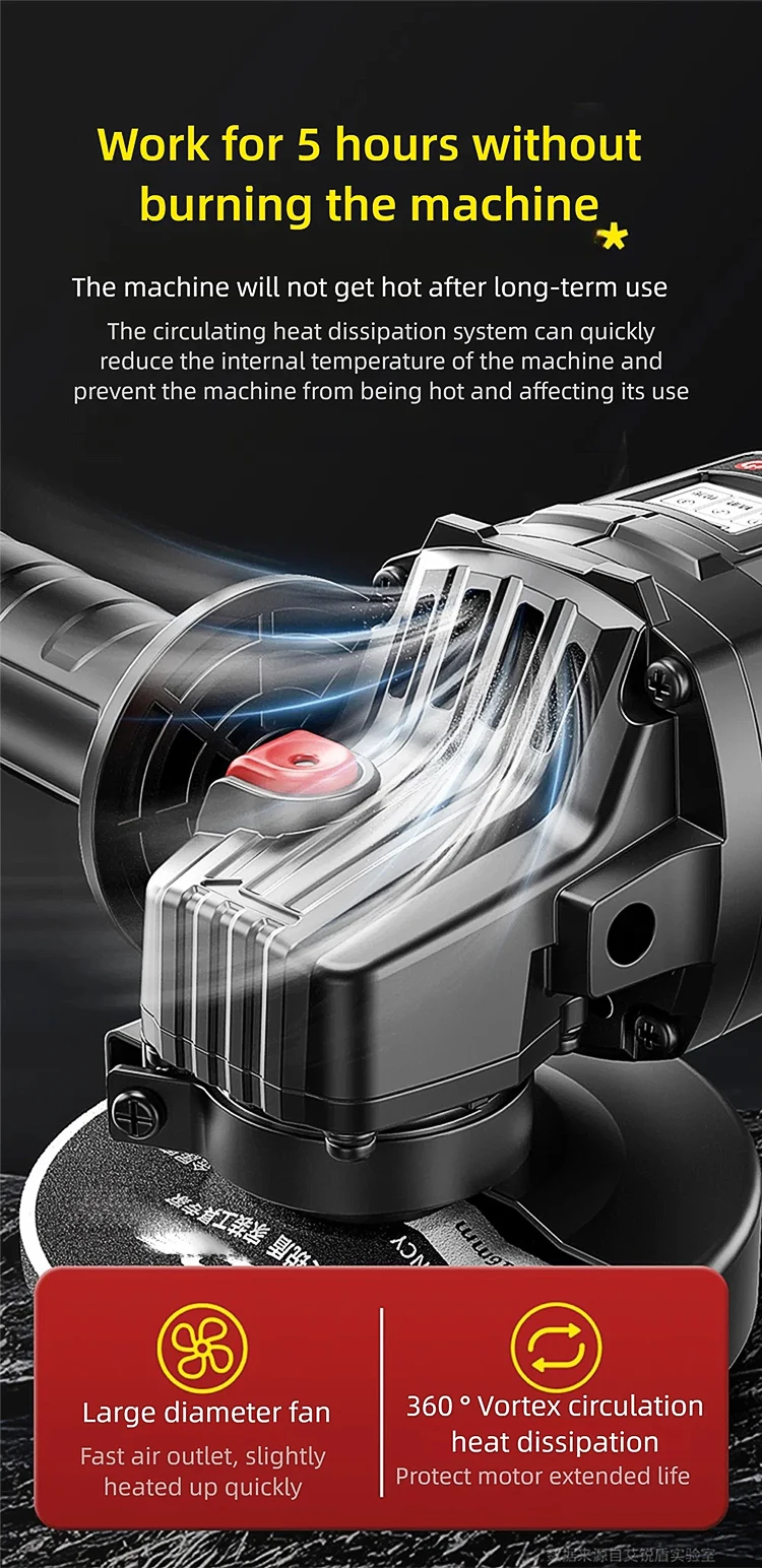Brushless Angle Grinder Multi-functional Cordless Grinder Wireless grinding cutt