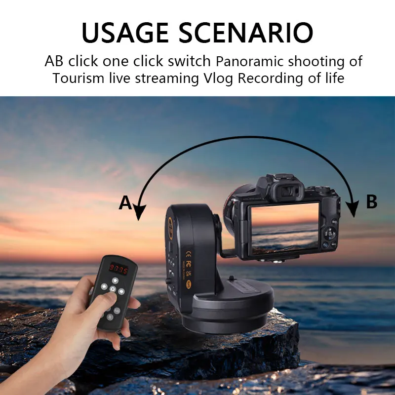 Panoramic Head Remote Control Pan Tilt Motorized Tripod Electric head For Mobile Phone Camera Action Camera ZIFON YT-800 YT800