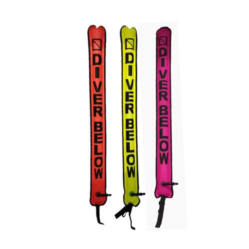 

Diving Surface Marker Buoy Tube Diver Inflatable SMB Safety Sausage with for Valve Diving Water Spor