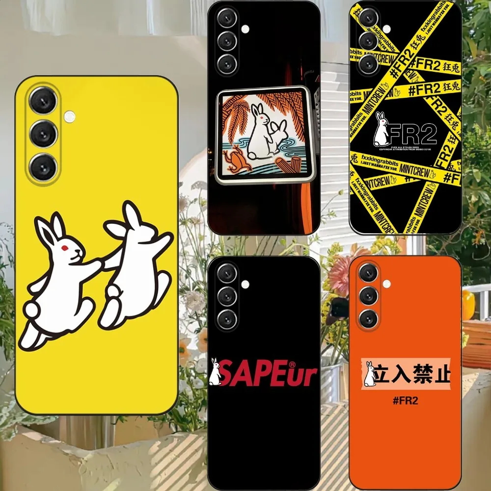Модный чехол Crazy Rabbit для телефона Samsung S21,S22 Ultra,S20,S30 plus,S22 plus,S23,S30 ultra F-FR2-S, силиконовый чехол