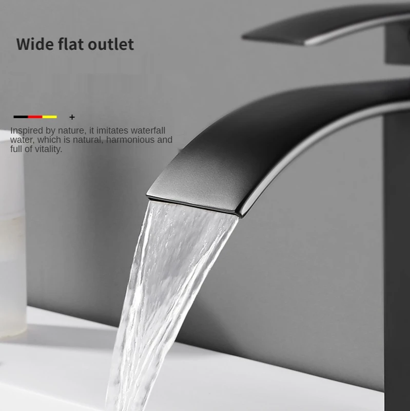 Bathroom Waterfall Basin Sink Faucet Brass Hot&Cold Water Mixer Vanity Tap Deck Mounted basin faucet,bathroom faucet