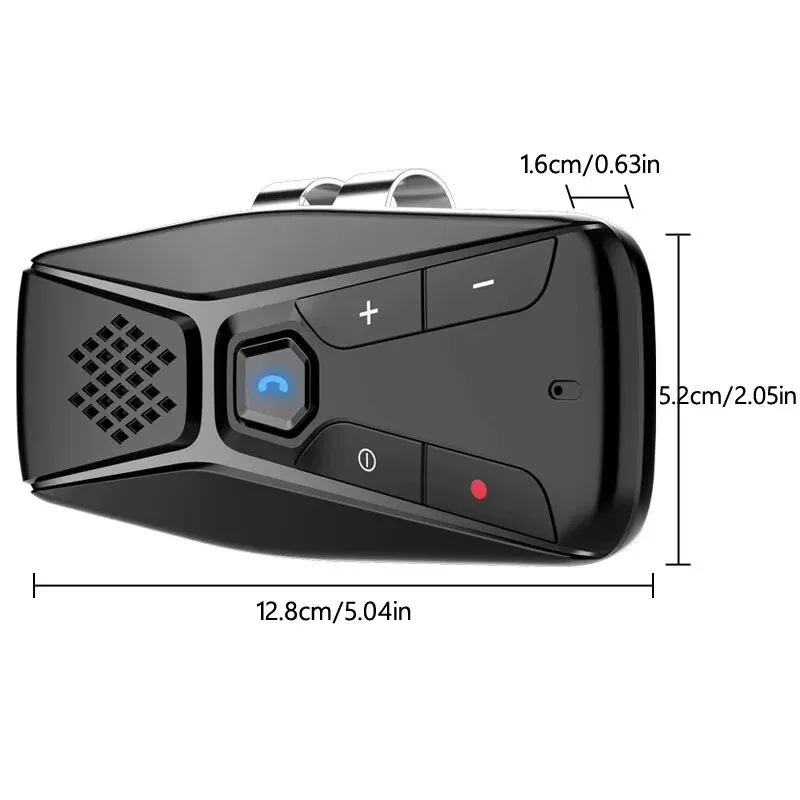 Bluetooth Handsfree Kit Wireless Car Kit Handsfree Calling Speakerphone Automatic Shut Down and Auto Connect Siri Voice Assistance With Visor Clip bluetooth handsfree kit