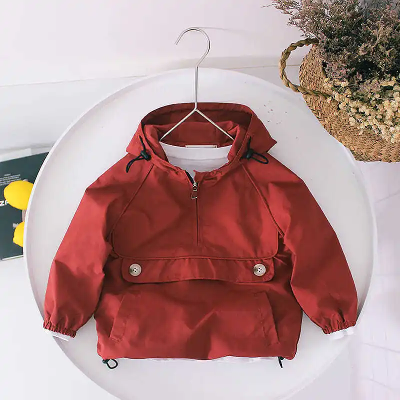 

Kids' Jacket Autumn Boys' Red Coat Spring and Autumn Baby Toddler Sports Men's Assault Jacket
