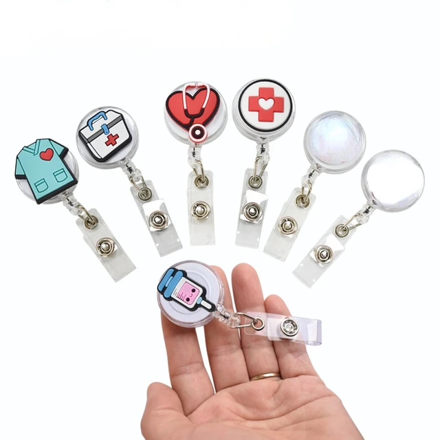 Retractable Id Card Badge Holder Reels Clip  Id Badge Holder Retractable  Lanyard - Badge Holder & Accessories - Aliexpress