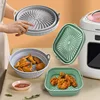 Foldable Air Fryer Silicone Liners Reusable Silicone Air Fryer Basket Food Safe Non Stick Air-Fryer Bakewa Kitchen Accessorie 1