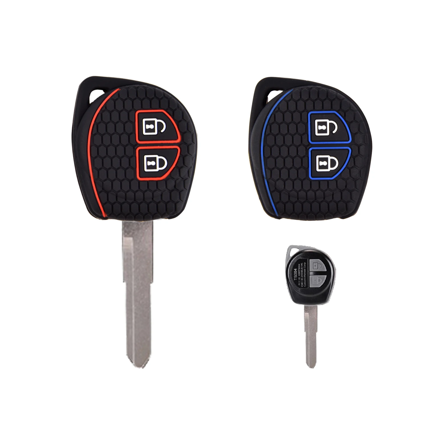 2 Button Silicone Car Remote Key Fob Case Cover Shell For Suzuki SX4 Swift Grand Vitara Ciaz Liana Spresso Celerio Jimny Jeemny key case cover key case car key shell remote control case cover