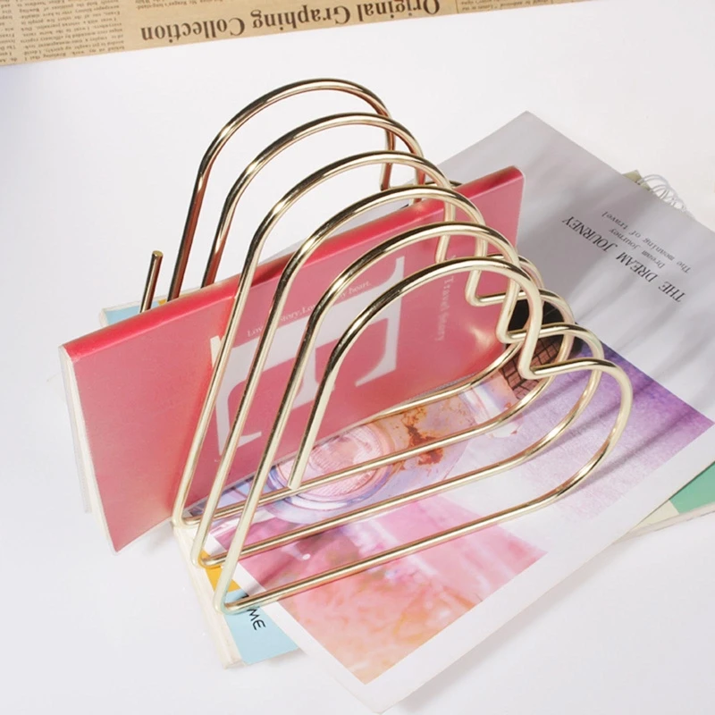 

Retractable Metal Bookend Hollow-out Book Holder File Organizer for Kid Adult