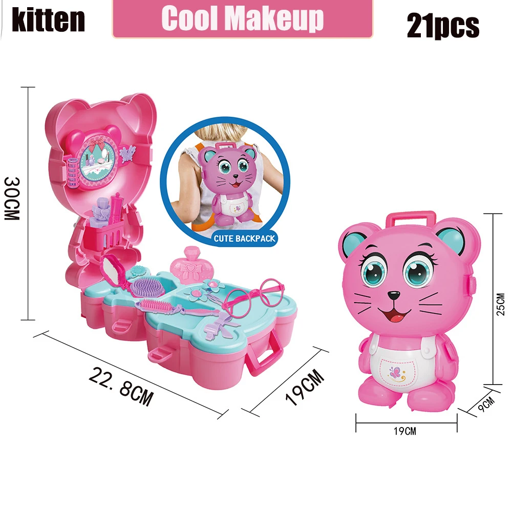 Children's educational play house kitchen utensils girls beauty portable tools tableware medical tools toys small gifts 6