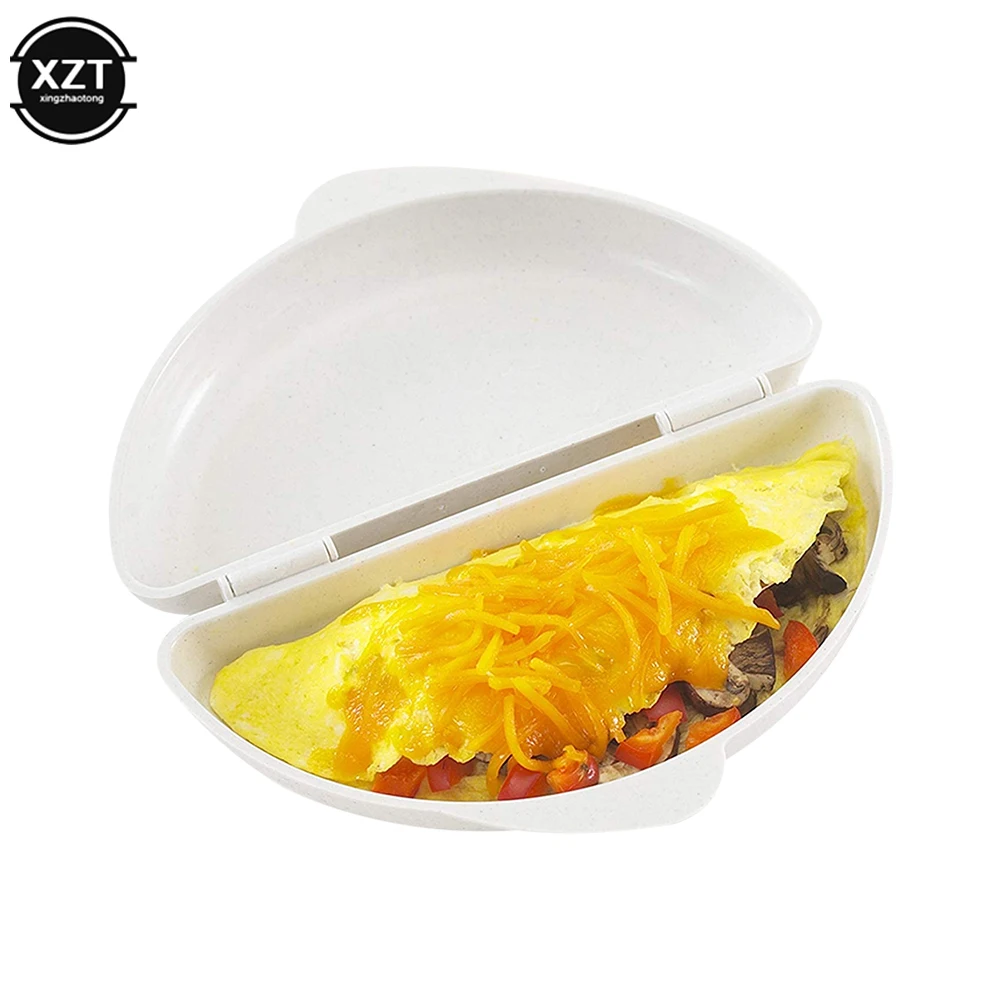 Useful Two Eggs Microwave Omelet Cooker Pan Microwavable Cooker Omelette Eggs Steamer Box 1PC Home Kitchen Tool egg cooker