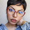 Riangular Cat Eyes Frame Clear Lens Glasses Women Myopia Nerd Spectacles Degree -0.5 -1.0 -2.0 -3.0 -4.0 to -6.0 2