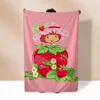 Camping Blanket for Sofa Decoration Strawberry Shortcake Thermal Blankets for Bed Character Blanket King Size Microfiber Bedding 4