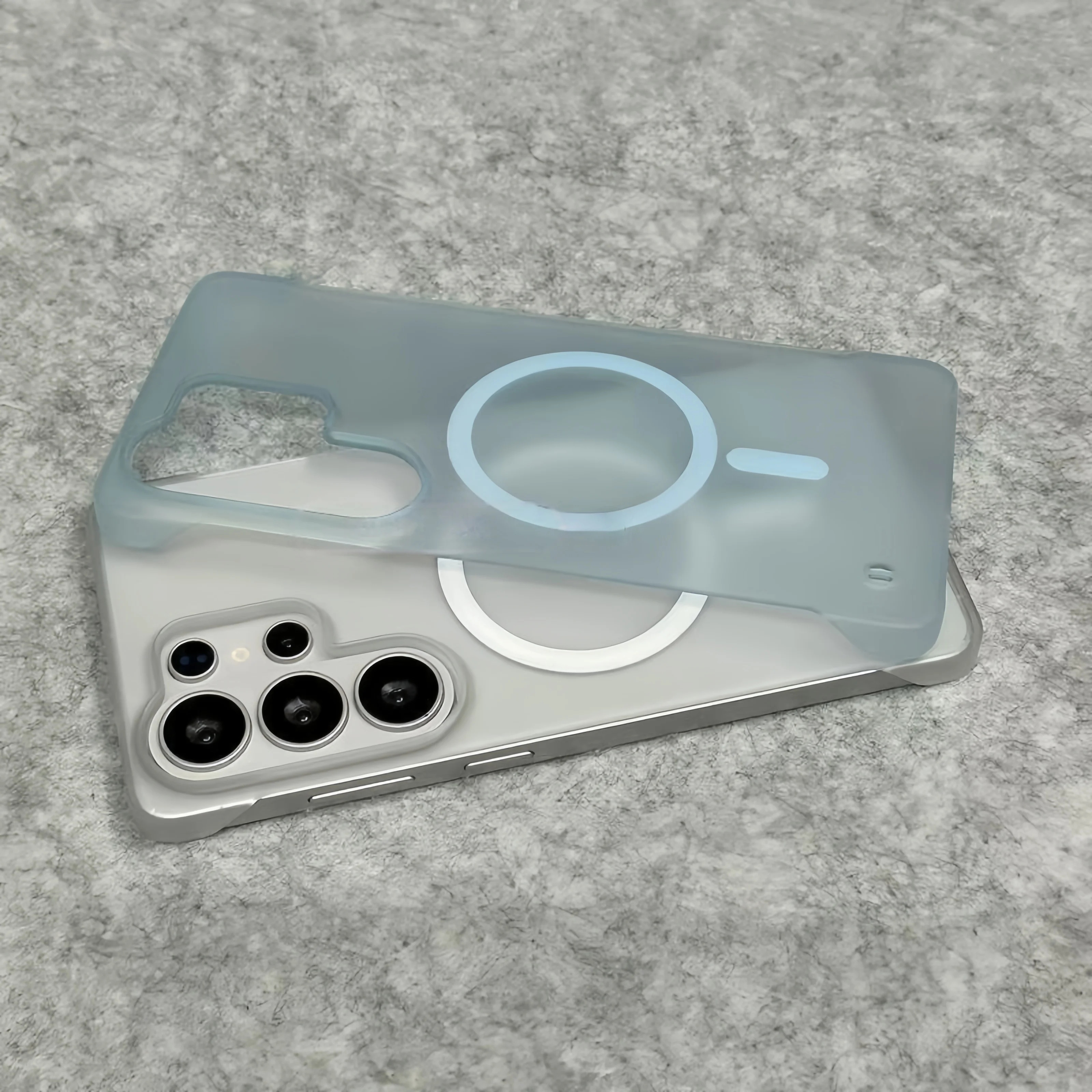 Luxury Slim Matte Frameless Magnetic Case with Magsafe - Translucent Cover