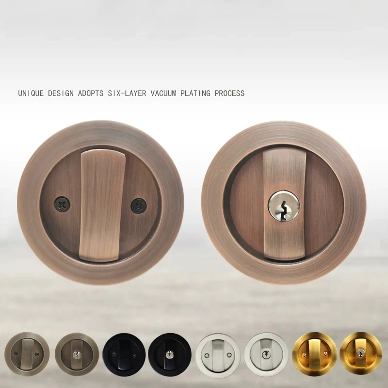 Sliding Door Lock Invisible Indoor Single Side Key Lock Folding Door Kitchen Balcony Boor