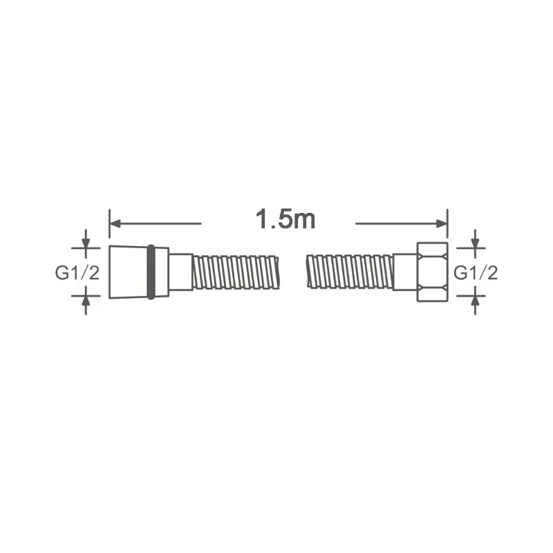 Black Shower Hose Bathroom Fitting PVC Soft Bath Tube 1.5 Meter Water Pipe pipe fitting,shower hose,plumbing hose,water pipe,plumbing supply hose,pvc plastic hoses