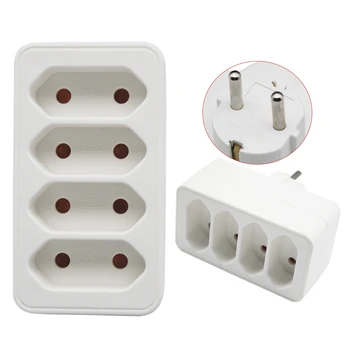 1ชิ้นตัวแปลงปลั๊กไฟยุโรปปลั๊กแปลงสามรูขยายได้อเนกประสงค์ปลั๊กแปลงพลังงาน10A 250V 1