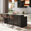 94.5" W Stationary Kitchen Island Storage Cabinet with Built-in Power Outlet, Adjustable Shelves & 3 Drawers for Dining Room 4