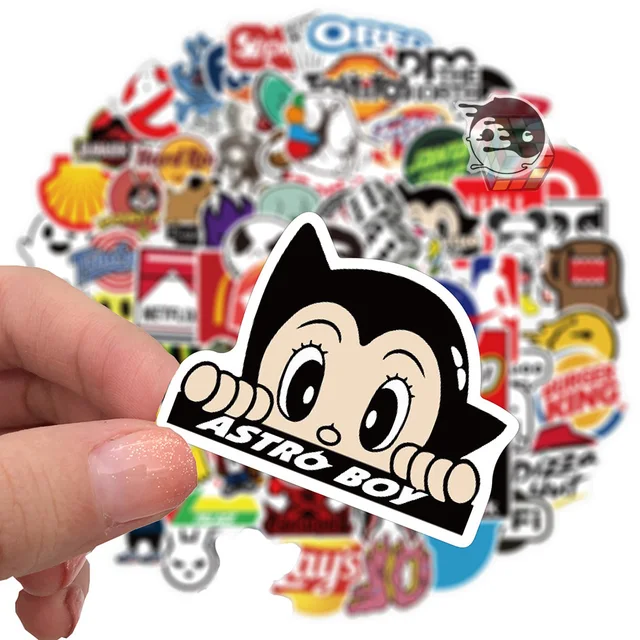 10/30/50/100PCS Cool Fashion Brand Logo Stickers Aesthetic Skateboard Laptop Motorcycle Phone Car Graffiti Sticker Decal Kid Toy 3