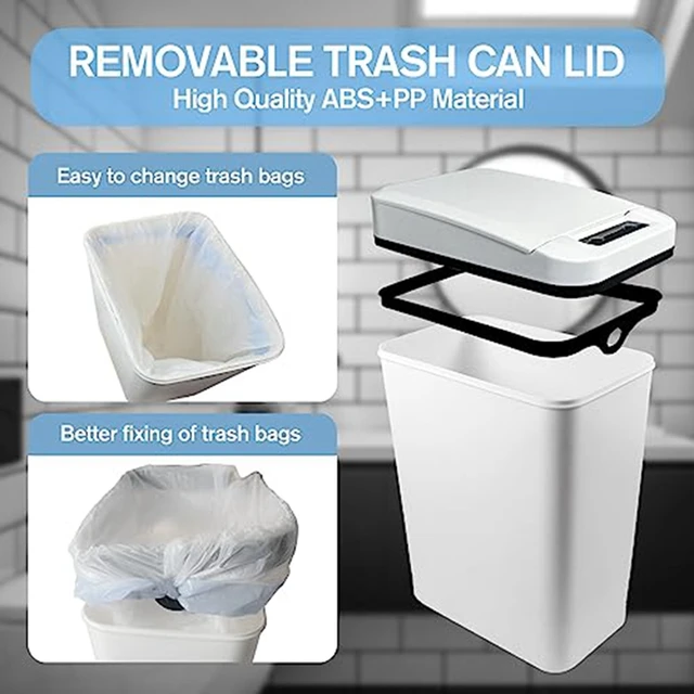 Cubo de basura inteligente de alta calidad con Sensor de movimiento, cubo  de basura de cocina, cubo de basura inteligente compacto - AliExpress