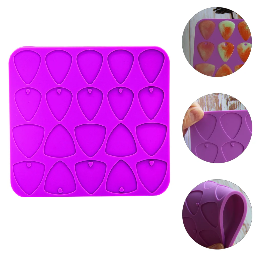

Silicone Molds Triangle Guitar Pick Mold Casting Mold Plectrums Casting Mould DIY Epoxy Resin Moulds Purple Picks