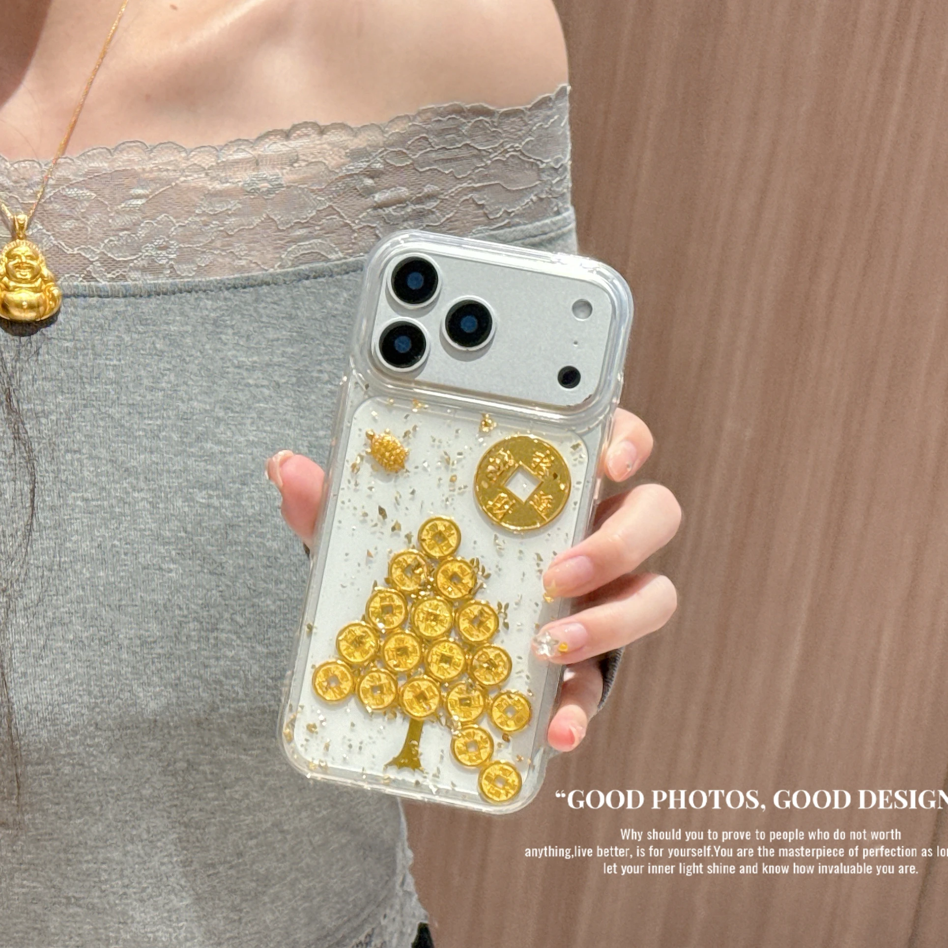 포춘 트리 케이스 아이폰 17 16 15 14 13 12 11 프로 맥스 골드 코인 폰 케이스 아이폰 14 15 16 플러스 귀여운  보호 커버 - AliExpress