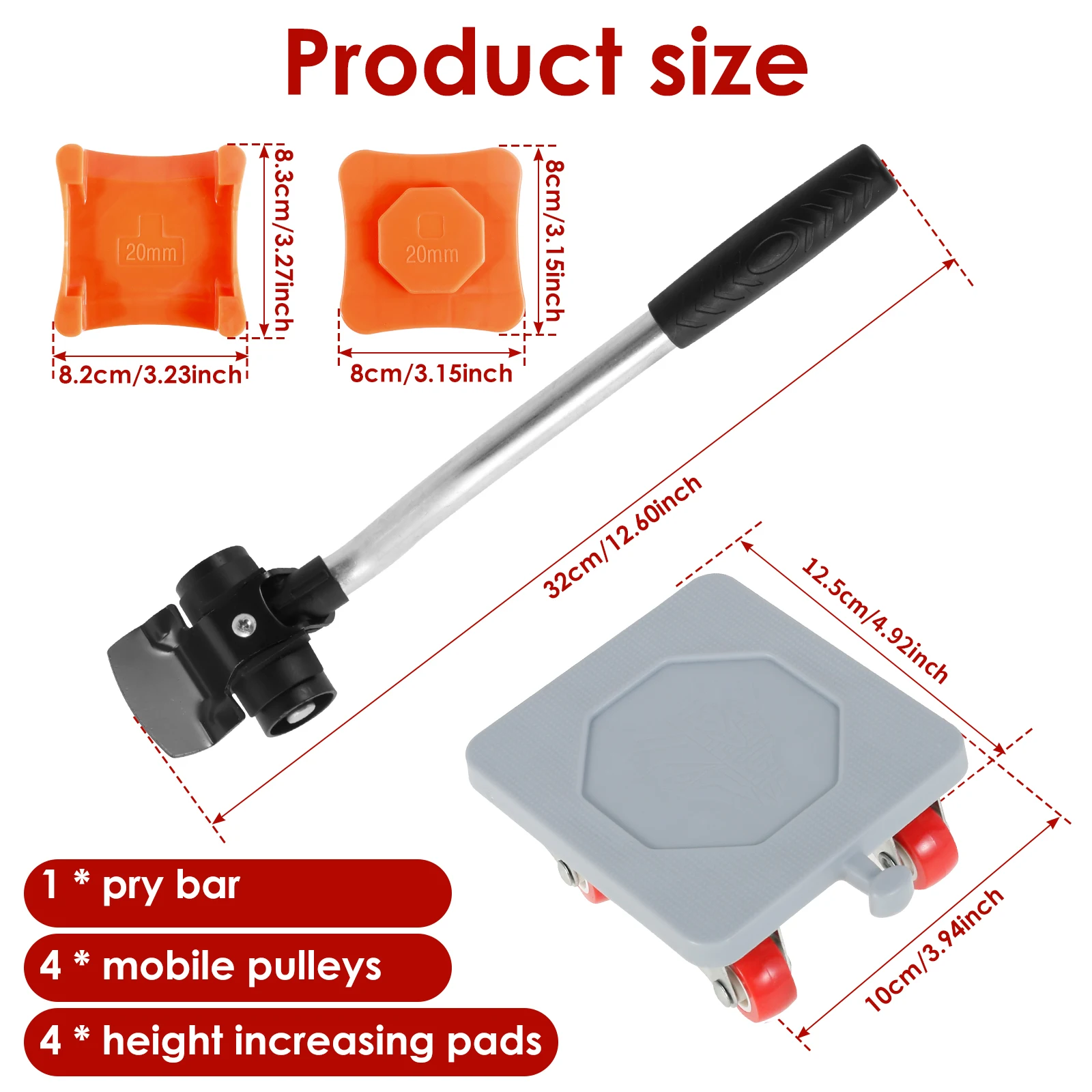 Heavy Duty 600KG Furniture Lifter and Mover Tool Set