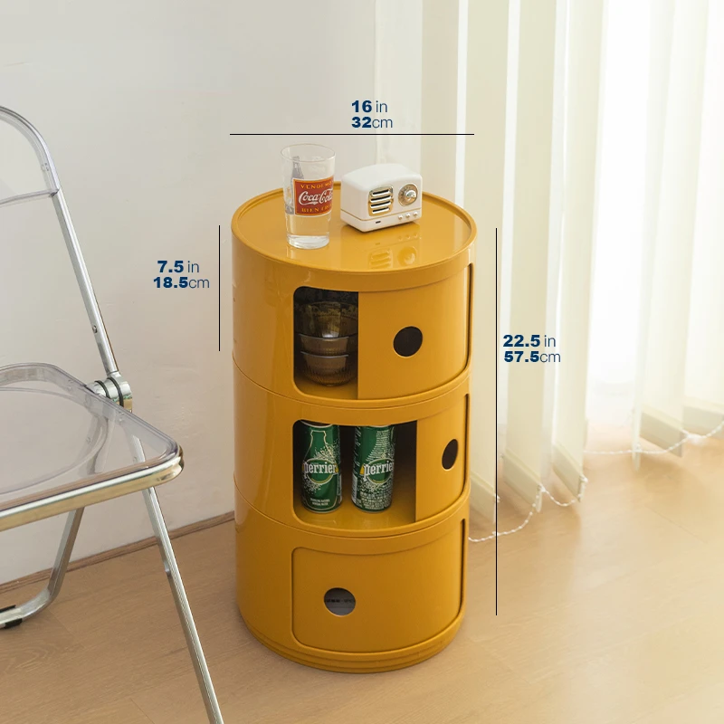 Bedside Cabinet Modern Simple White Round Creative Mini Simple Small Side Table Portable Nightstands Furniture