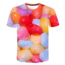 Camiseta con estampado 3D de fruta de limón caramelo para niños y niñas, camisetas informales divertidas de estética Vogue, 2021